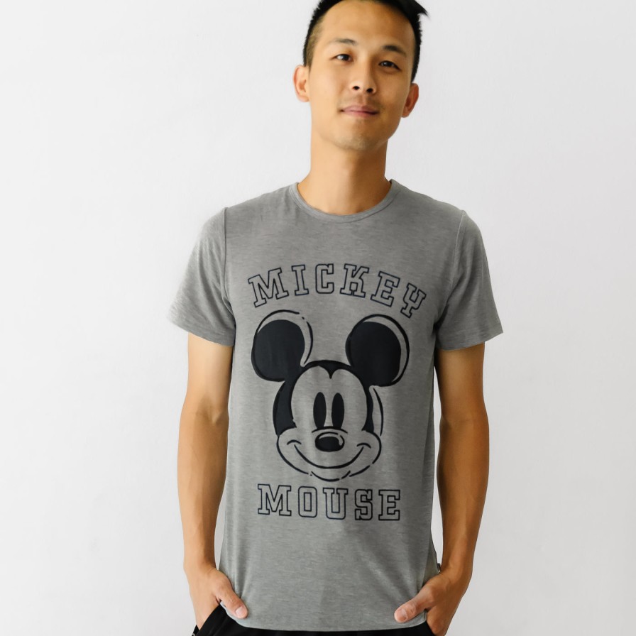 Adult Little Sleepies Men'S Pajamas | Disney Mickey Collegiate Men'S Graphic Tee Main Section