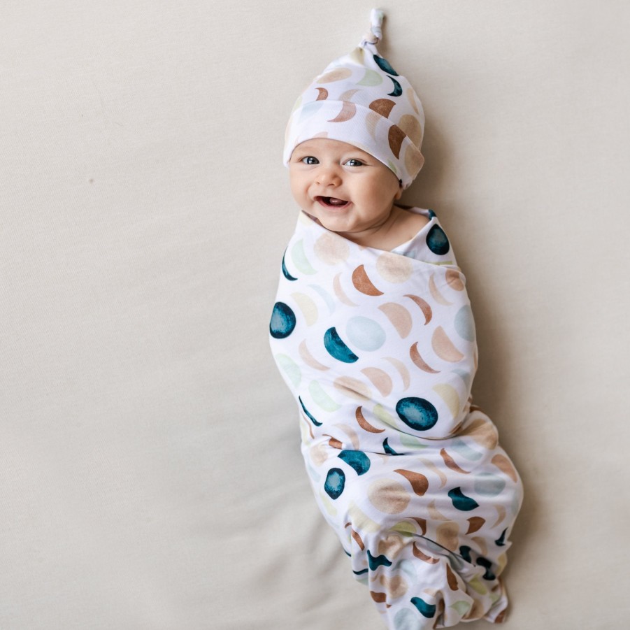 Sleep Little Sleepies Layette | Luna Neutral Swaddle & Hat Set Main Section