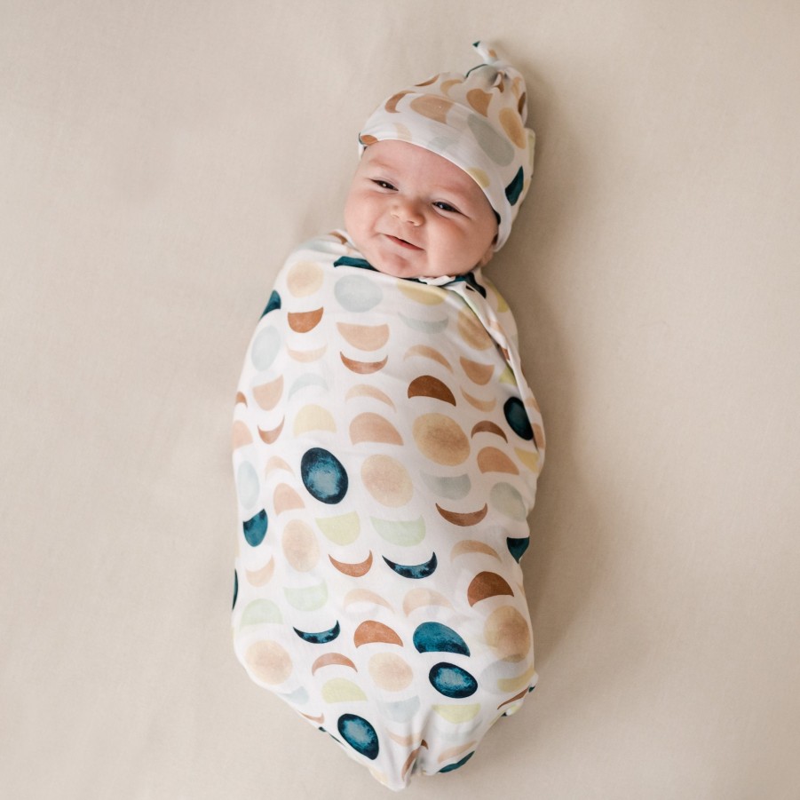 Sleep Little Sleepies Layette | Luna Neutral Swaddle & Hat Set Main Section