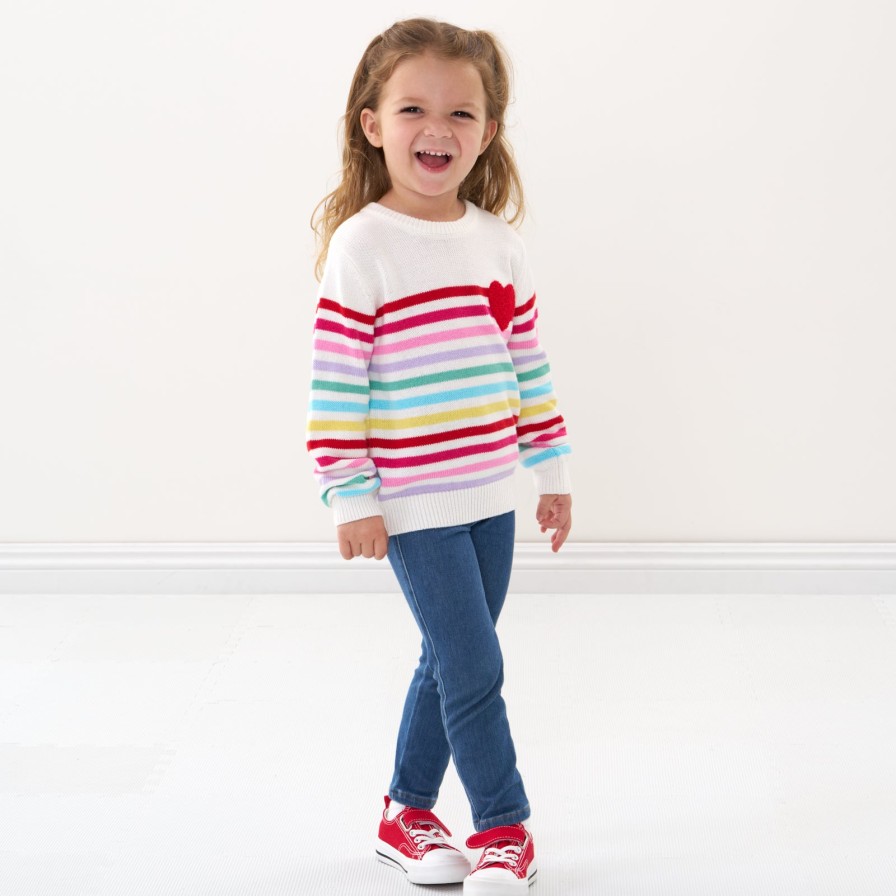 Play Little Sleepies Tops & Sweaters | Multi Stripes Knit Sweater Main Section