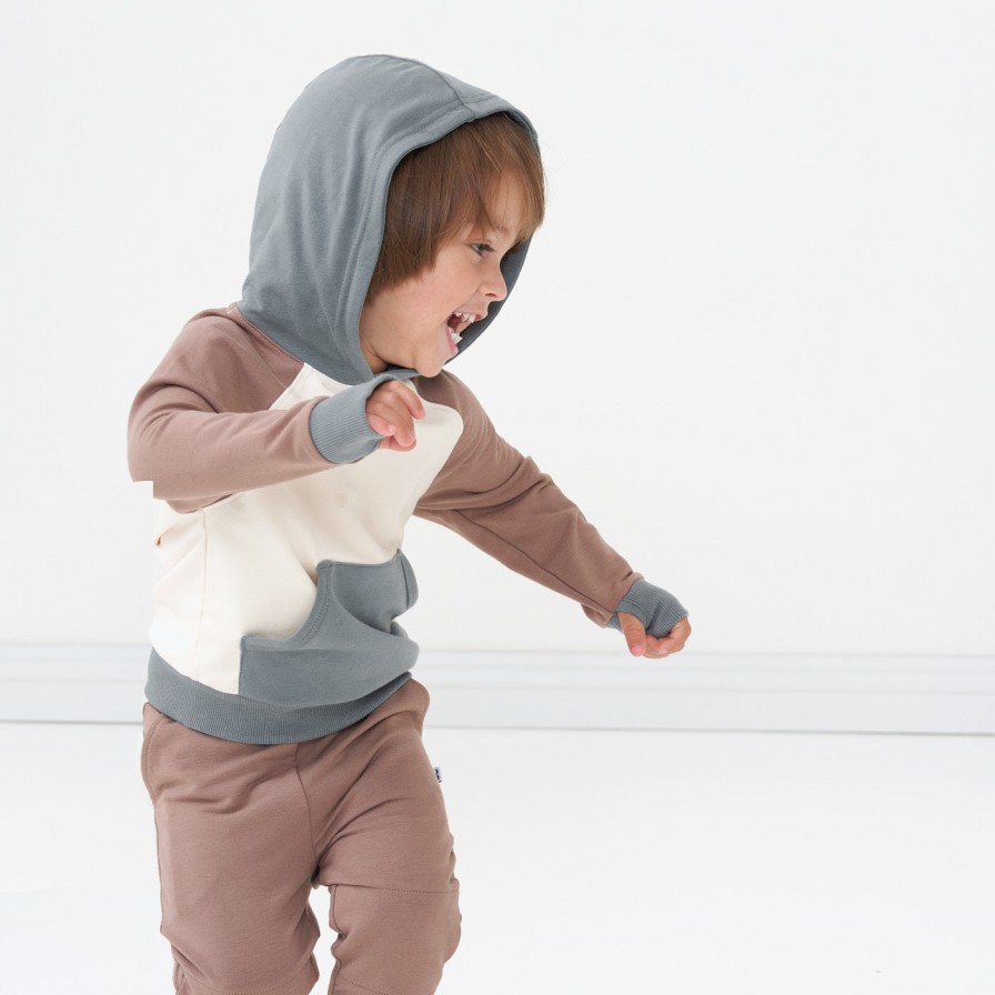 Play Little Sleepies Tops & Sweaters | Cream Colorblock Pullover Hoodie Main Section