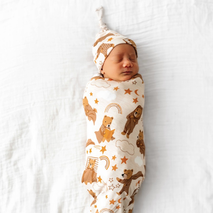 Sleep Little Sleepies Layette | Beary Sleepy Swaddle & Hat Set Main Section