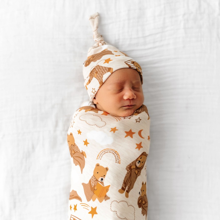 Sleep Little Sleepies Layette | Beary Sleepy Swaddle & Hat Set Main Section