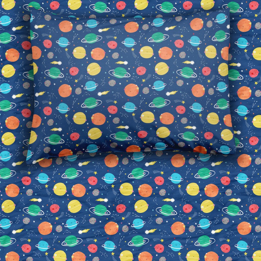 Sleep Little Sleepies Crib Sheets & Twin Sheets | Sleepy Galaxy Twin Sheet Set Main Section