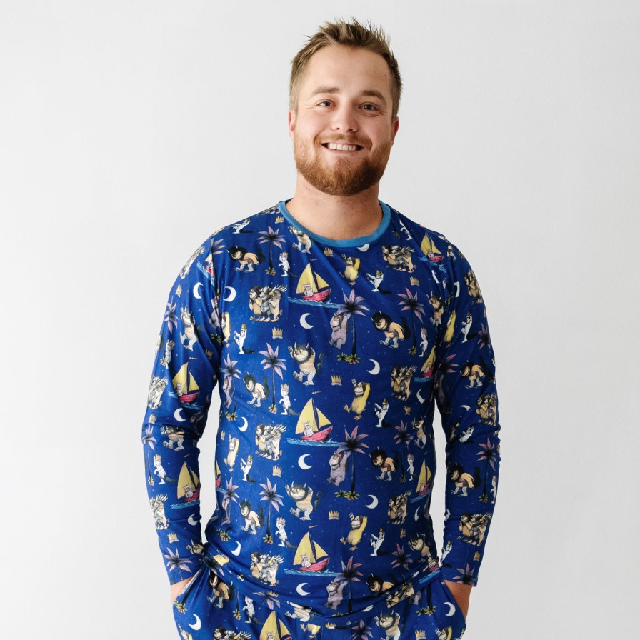 Adult Little Sleepies Men'S Pajamas | Where The Wild Things Are Men'S Pajama Top Main Section