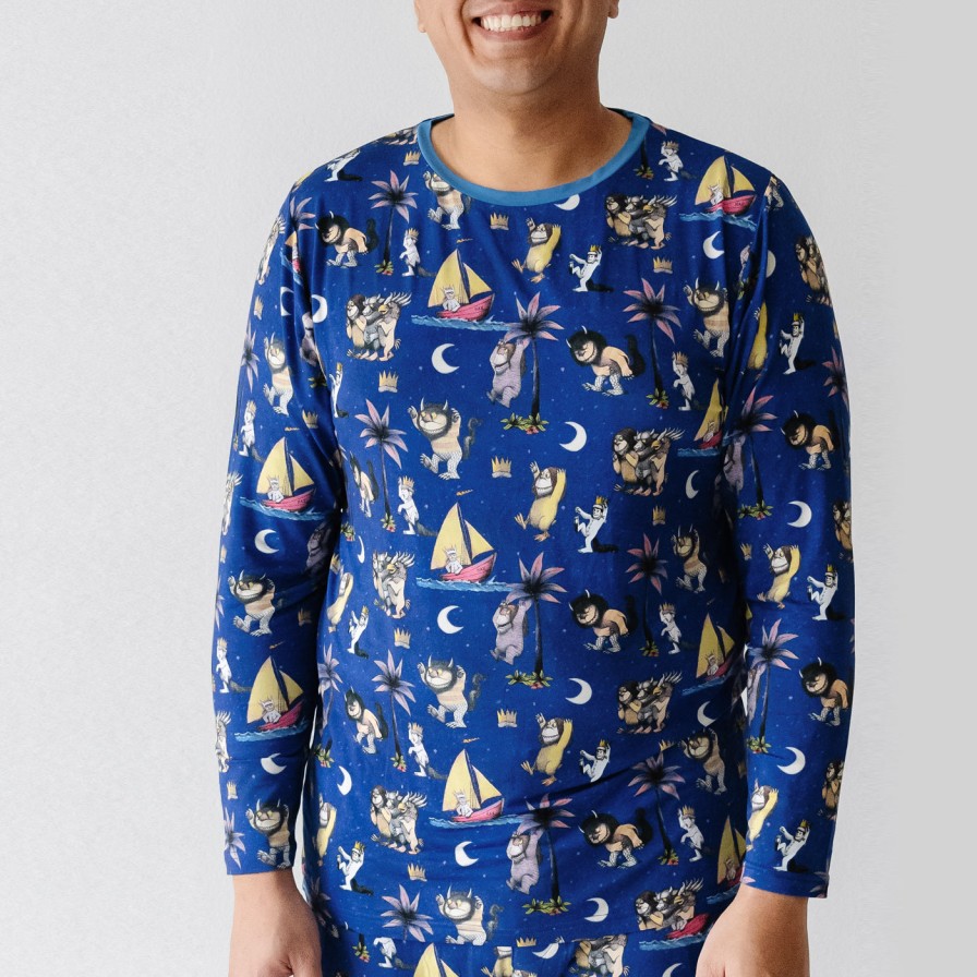 Adult Little Sleepies Men'S Pajamas | Where The Wild Things Are Men'S Pajama Top Main Section