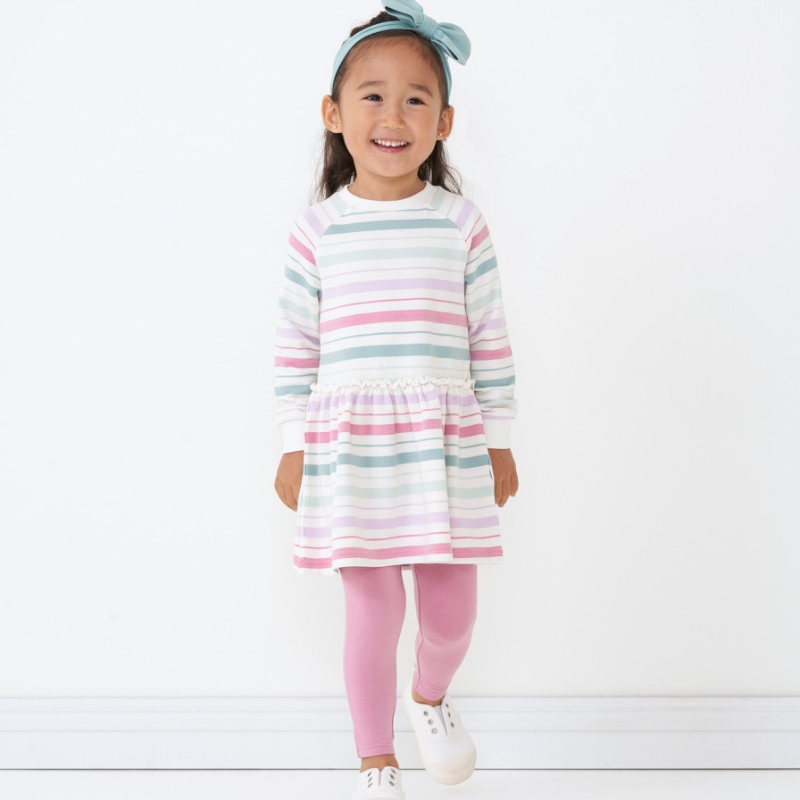 Play Little Sleepies Dresses | Winter Stripe Long Sleeve Drop Waist Dress Main Section