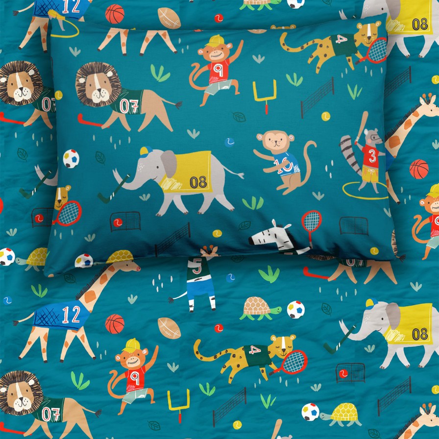 Sleep Little Sleepies Crib Sheets & Twin Sheets | Jungle Gym Twin Sheet Set Main Section