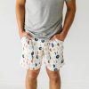 Adult Little Sleepies Men'S Pajamas | Luna Neutral Men'S Pajama Shorts Main Section