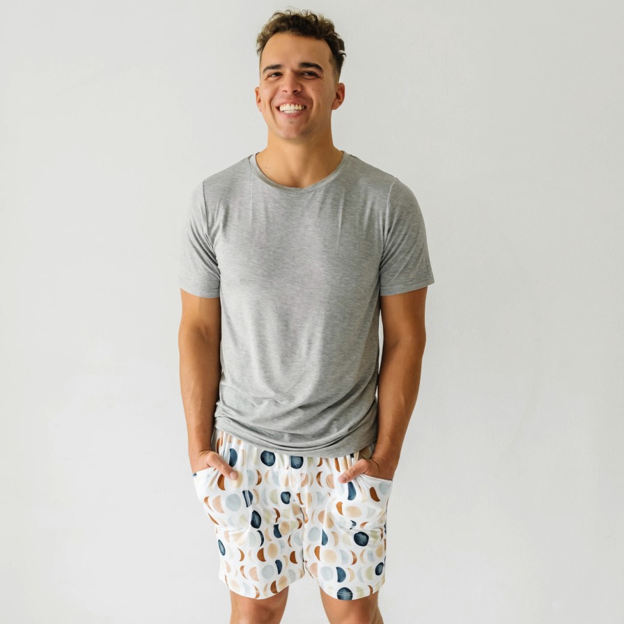 Adult Little Sleepies Men'S Pajamas | Luna Neutral Men'S Pajama Shorts Main Section