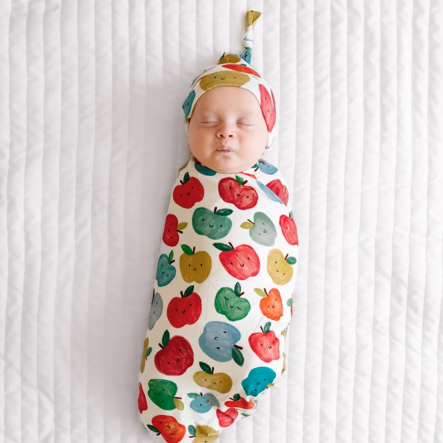 Sleep Little Sleepies Layette | Red Apple Of My Eye Swaddle + Hat Set Main Section