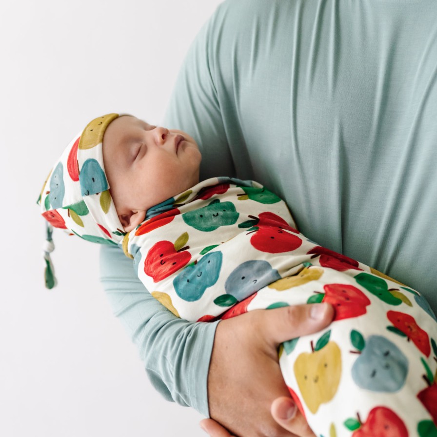 Sleep Little Sleepies Layette | Red Apple Of My Eye Swaddle + Hat Set Main Section