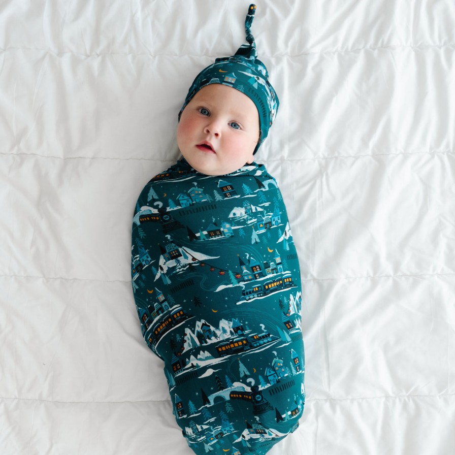 Sleep Little Sleepies Layette | Midnight Express Swaddle & Hat Set Main Section