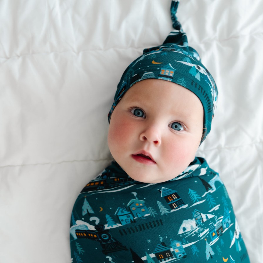 Sleep Little Sleepies Layette | Midnight Express Swaddle & Hat Set Main Section