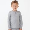 Play Little Sleepies Tops & Sweaters | Heather Gray Long Sleeve Henley Tee Main Section