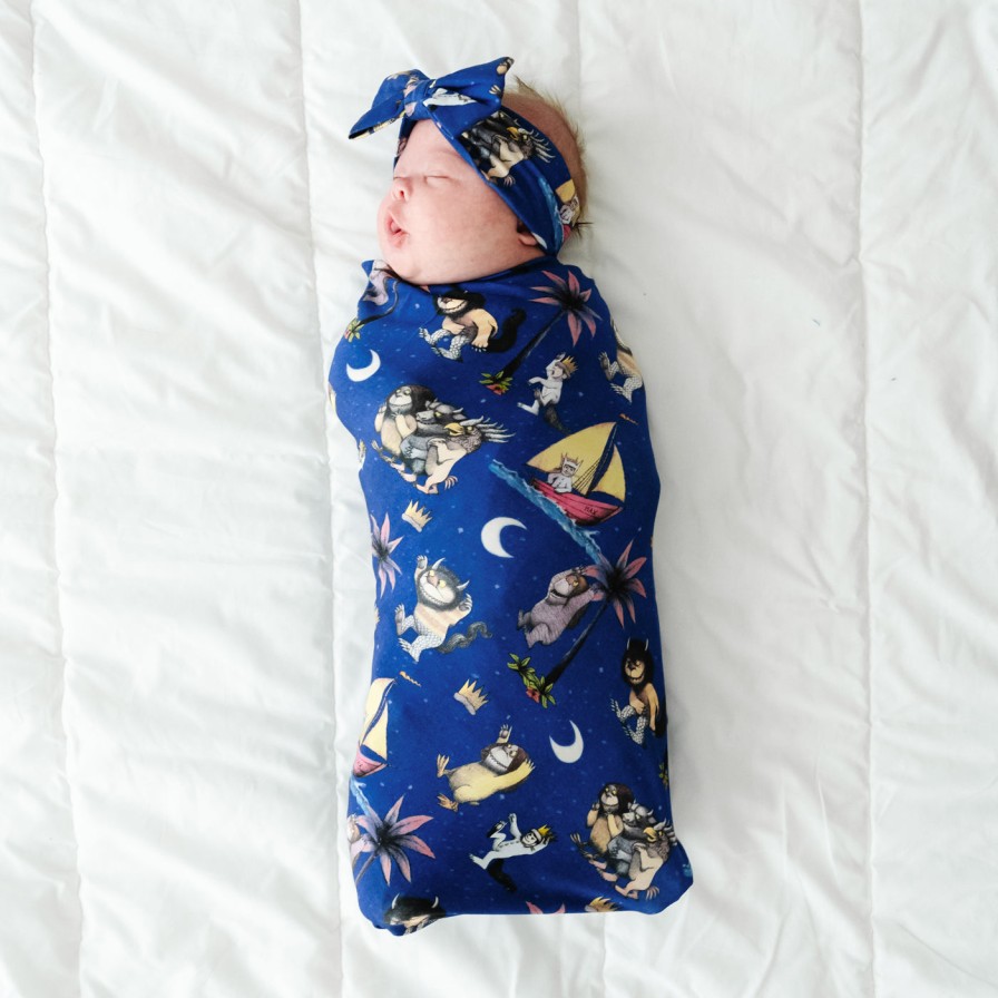 Sleep Little Sleepies Layette | Where The Wild Things Are Swaddle & Luxe Bow Headband Set Main Section