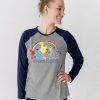 Adult Little Sleepies Women'S Pajamas | Sesame Street Blue Women'S Raglan Tee Main Section