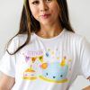 Adult Little Sleepies Women'S Pajamas | Birthday Wishes Women'S Short Sleeve Graphic Tee Main Section