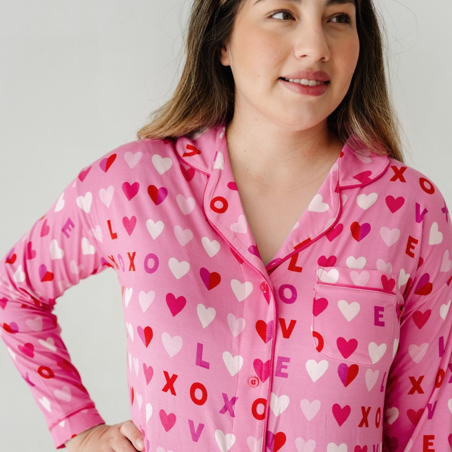 Adult Little Sleepies Women'S Pajamas | Pink Xoxo Women'S Sleep Shirt Main Section