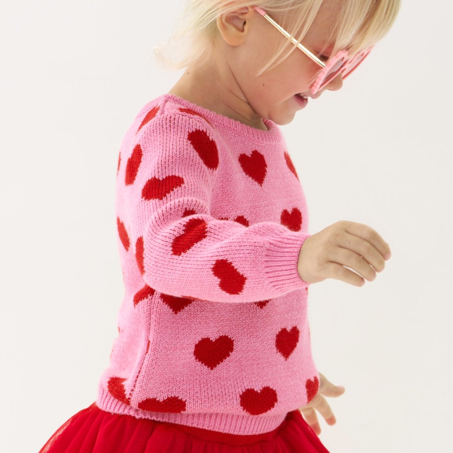 Play Little Sleepies Tops & Sweaters | Hearts Knit Sweater Main Section