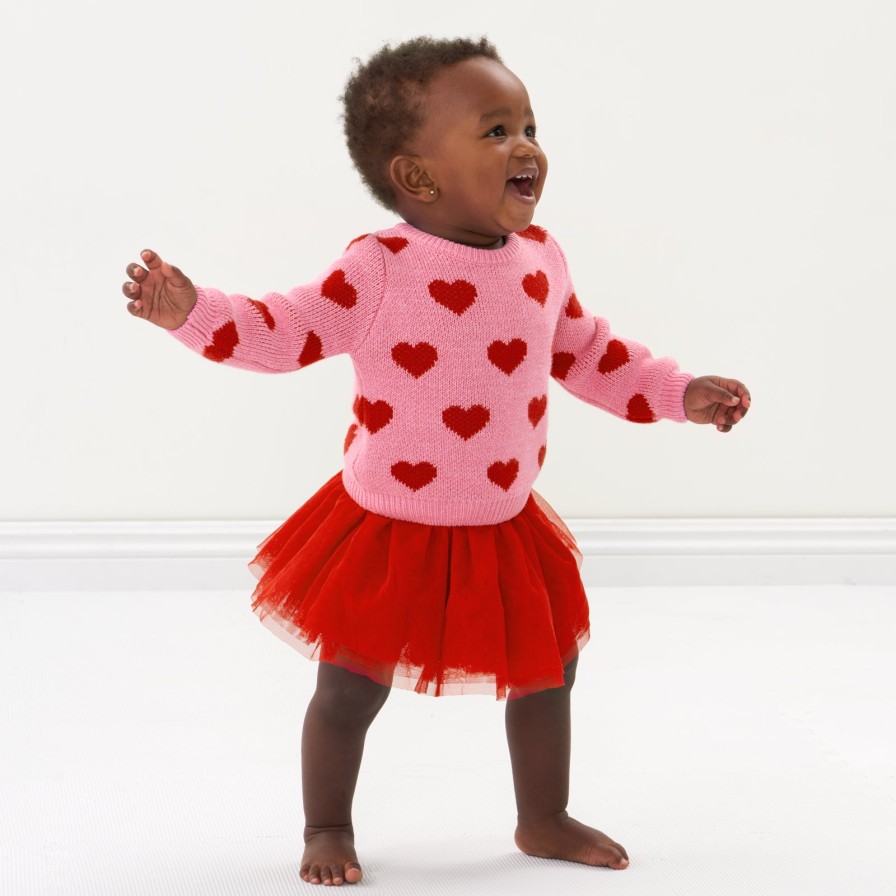 Play Little Sleepies Tops & Sweaters | Hearts Knit Sweater Main Section