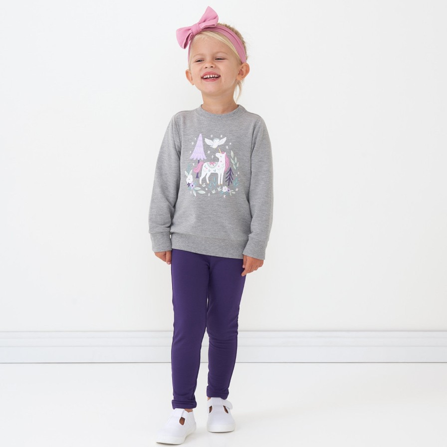 Play Little Sleepies Bottoms | Deep Amethyst Cozy Legging Main Section