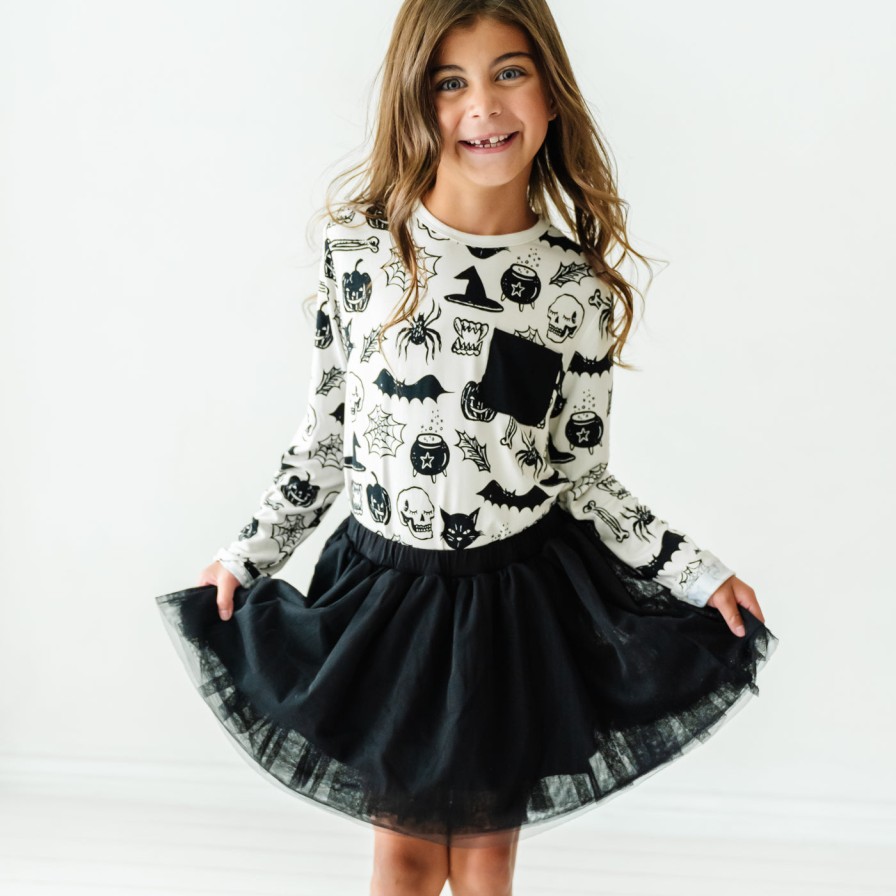 Play Little Sleepies Bottoms | Black Bamboo Viscose Lined Tutu Main Section