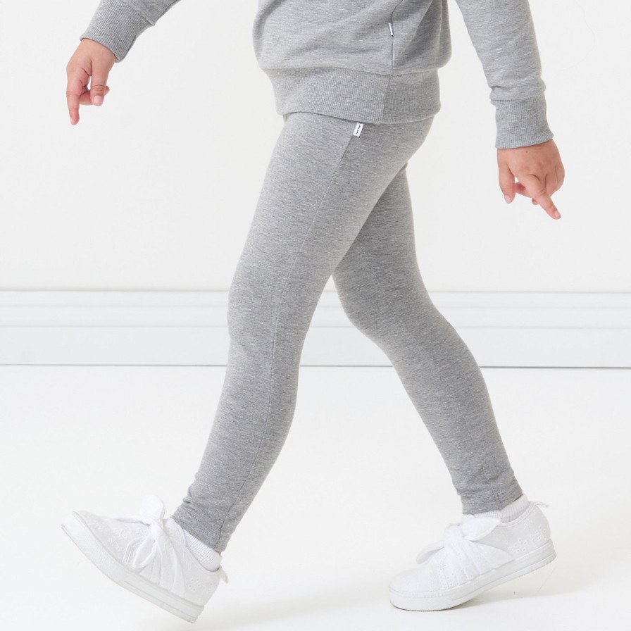 Play Little Sleepies Bottoms | Heather Gray Cozy Legging Main Section