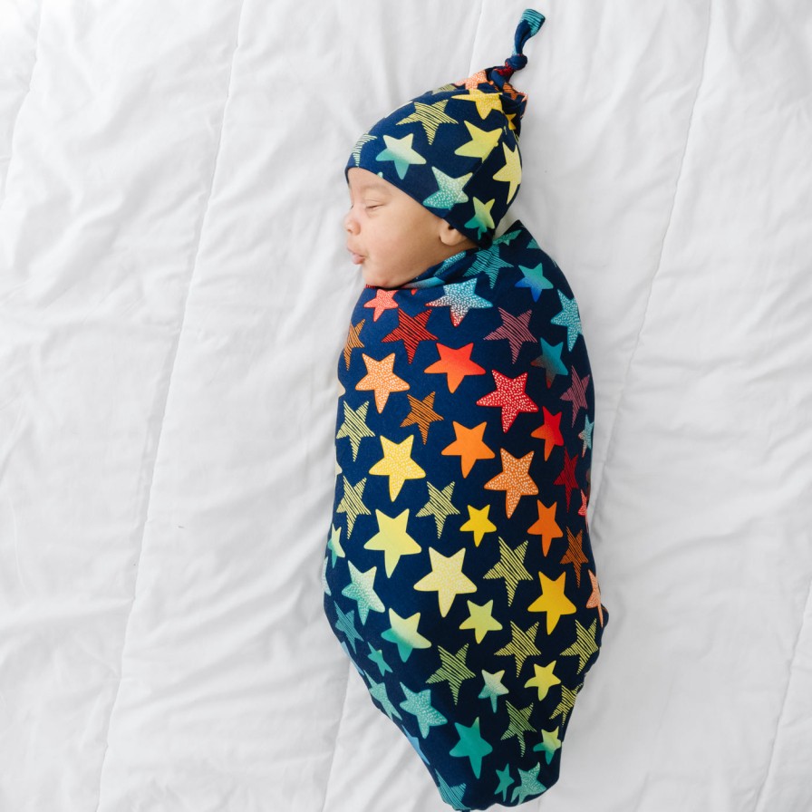 Sleep Little Sleepies Layette | Shades Of Stars Swaddle & Hat Set Main Section