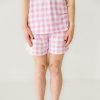 Adult Little Sleepies Women'S Pajamas | Pink Gingham Women'S Pajama Shorts Main Section