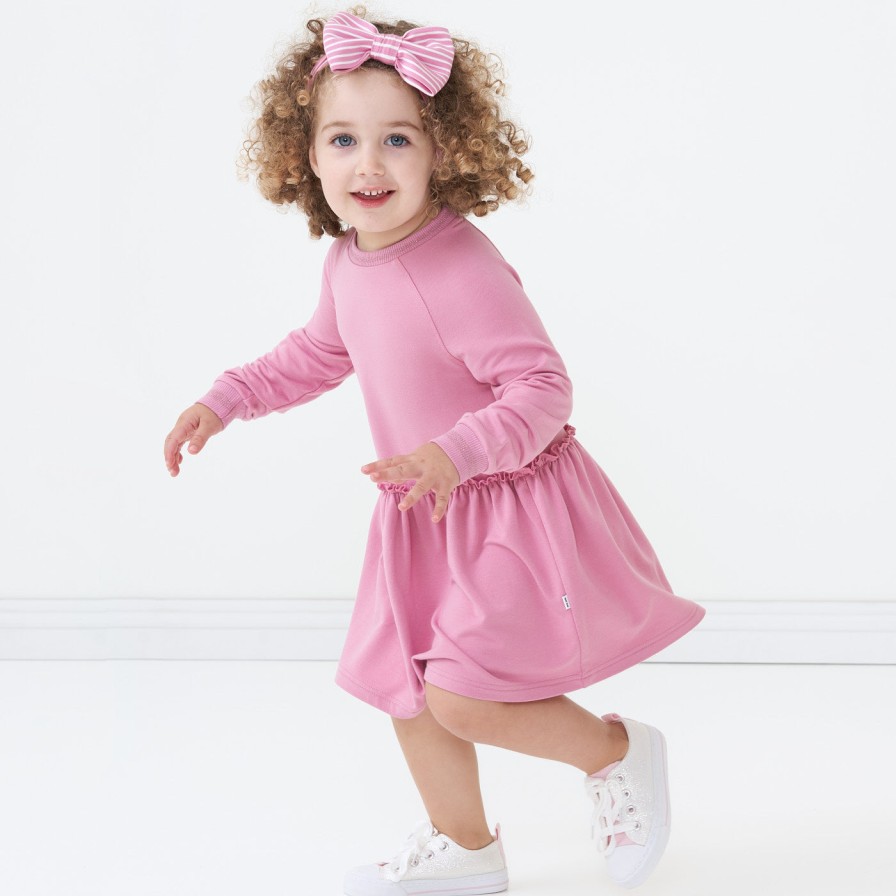 Play Little Sleepies Dresses | Garden Rose W/ Lurex Long Sleeve Drop Waist Dress Main Section