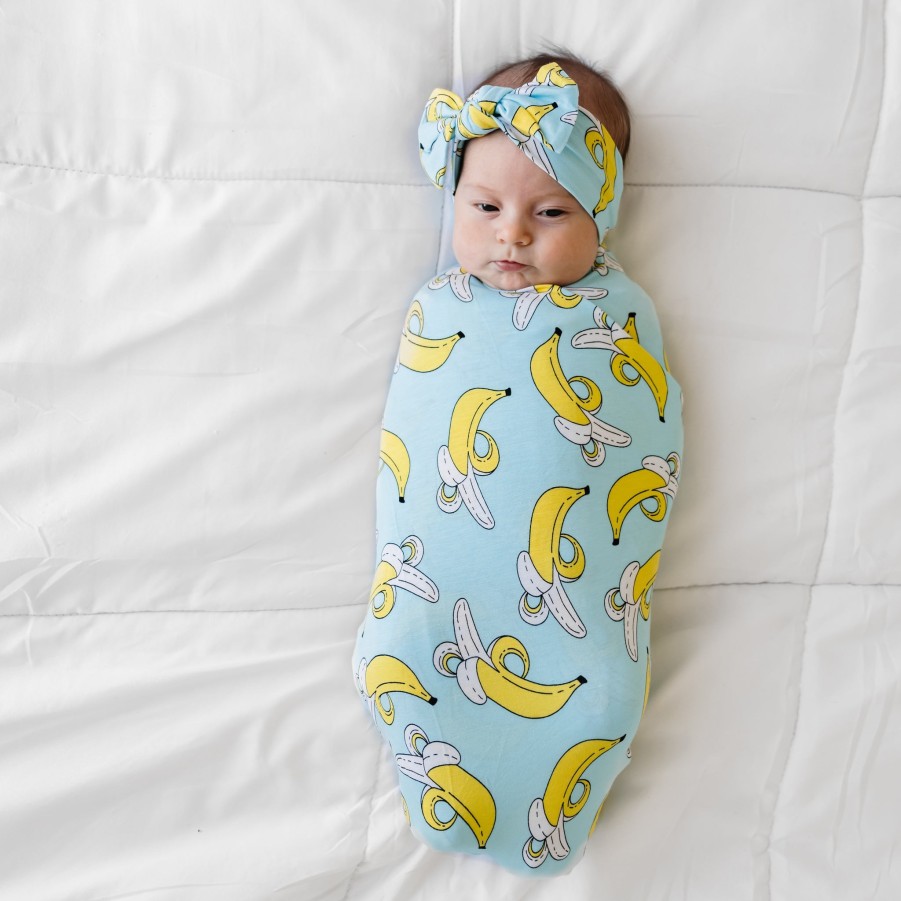 Sleep Little Sleepies Layette | Bananas Swaddle & Headband Set Main Section