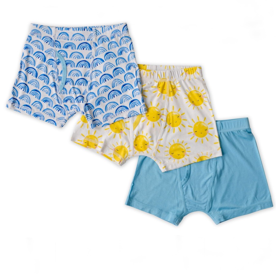 Play Little Sleepies Underwear | Meet Our Kids Undies Blue Rainbows, Sunshine & Sky Blue