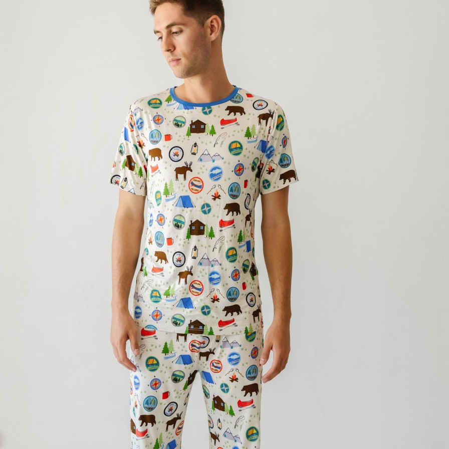 Adult Little Sleepies Men'S Pajamas | Great Outdoors Men'S Short Sleeve Pajama Top Main Section