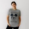 Adult Little Sleepies Women'S Pajamas | Disney Mickey Collegiate Women'S Graphic Tee Main Section