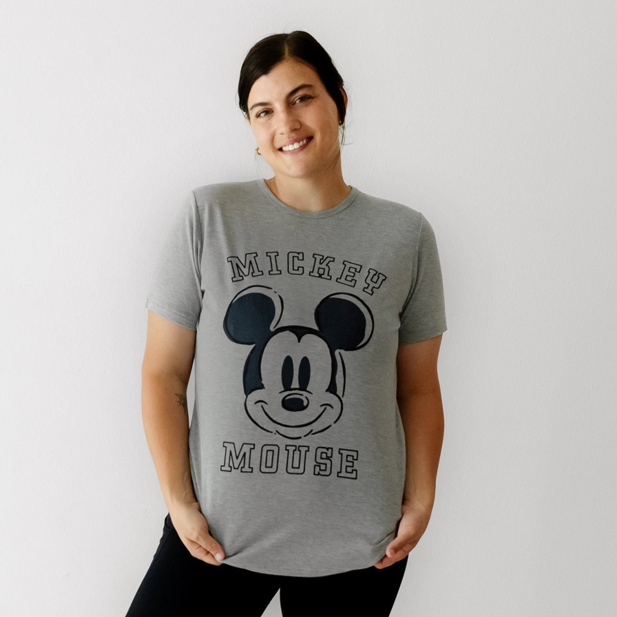 Adult Little Sleepies Women'S Pajamas | Disney Mickey Collegiate Women'S Graphic Tee Main Section