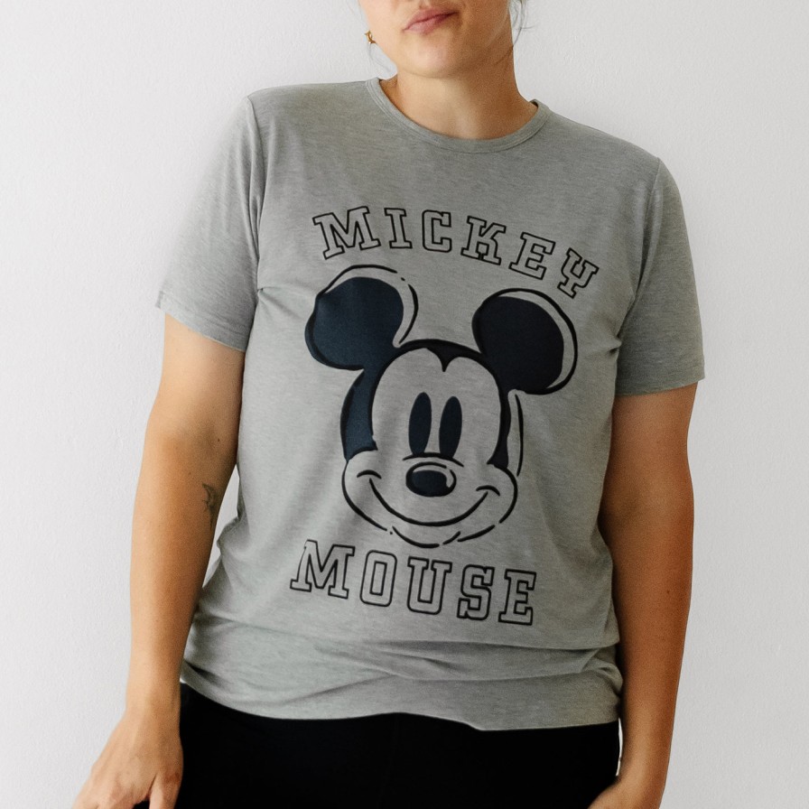 Adult Little Sleepies Women'S Pajamas | Disney Mickey Collegiate Women'S Graphic Tee Main Section