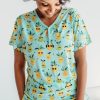 Adult Little Sleepies Women'S Pajamas | Pineapple Jams Women'S Short Sleeve Bamboo Viscose Pajama Top Main Section