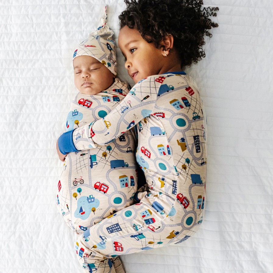 Sleep Little Sleepies Layette | Road Trip Swaddle & Hat Set Main Section