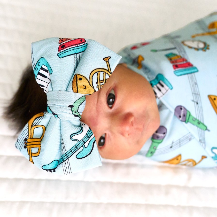 Sleep Little Sleepies Layette | Play Along Swaddle & Luxe Bow Headband Set Main Section