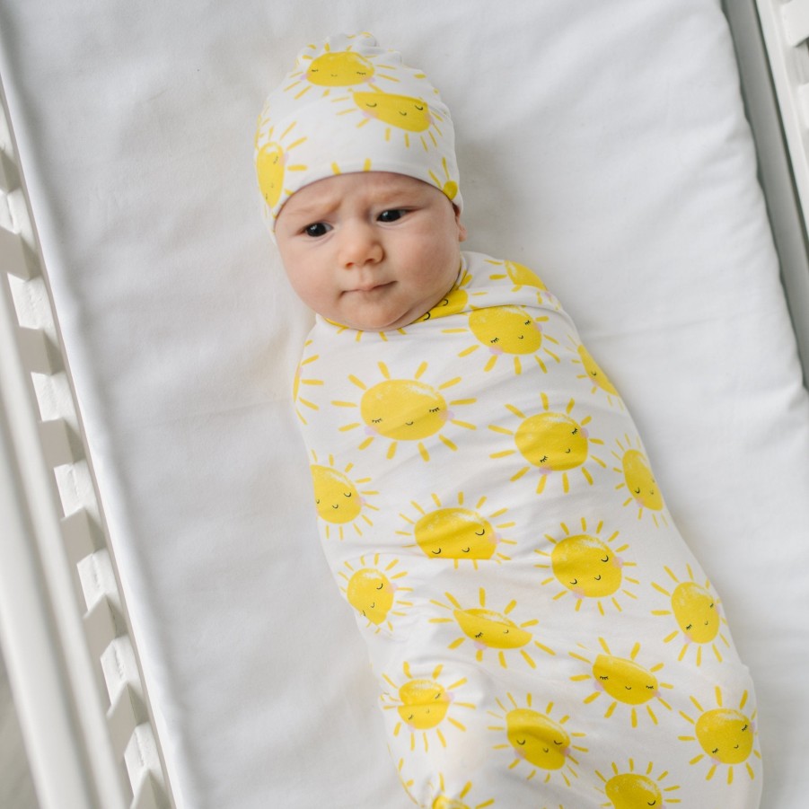 Sleep Little Sleepies Layette | Sunshine Swaddle & Hat Set Main Section