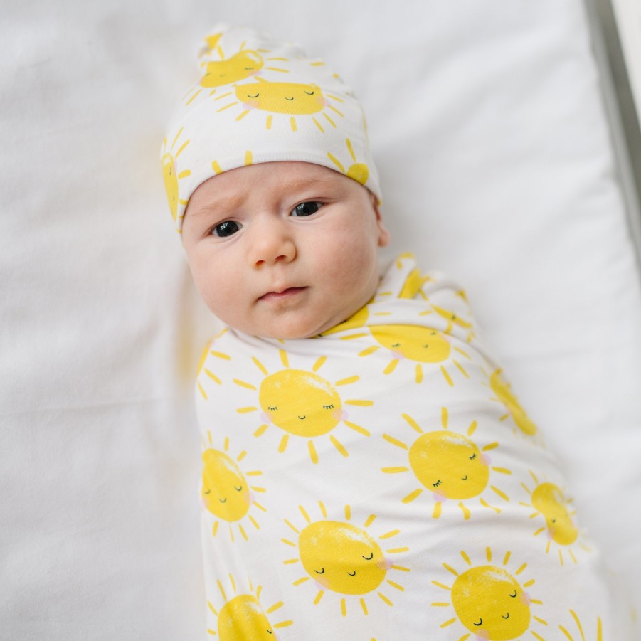 Sleep Little Sleepies Layette | Sunshine Swaddle & Hat Set Main Section